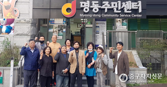 정화예대 방송영상학부가 제작 참여한 ‘우리 동네 단골가게’ 홍보 영상 촬영 현장.