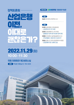 ‘산업은행 이전, 관련 토론회 포스터. 