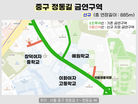 금연구역으로 지정된 정동길.