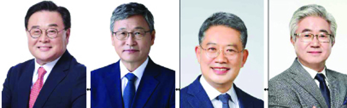 왼쪽부터 조전혁 후보, 정근식 후보, 윤호상 후보, 최보선 후보.