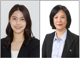 중구의회 손주하 예결특위 위원장(좌), 조미정 예결특위 부위원장(우)