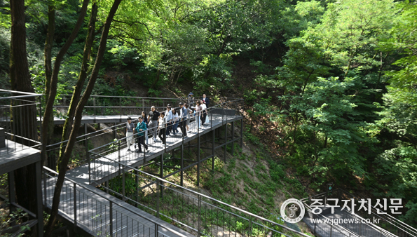 지난해 전면 개통한 남산자락숲길.